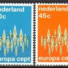 NETHERLANDS EUROPA 1972 MNH Sc 494-95 #J568