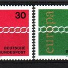 GERMANY 1971 EUROPA MNH set #J818