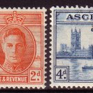 ASCENSION 1946 George VI Victory Mint Sc50-51 B468