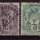 FRANCE 1876-80 Four Used Stamps J1962