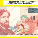Belgium 100 Francs Type Ensor **UNC**Lot 4028