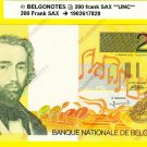 Belgium 200 Francs Type Sax**UNC**Lot7828