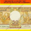 Belgium 50 Francs 03-04-1956**UNC**Lot0176