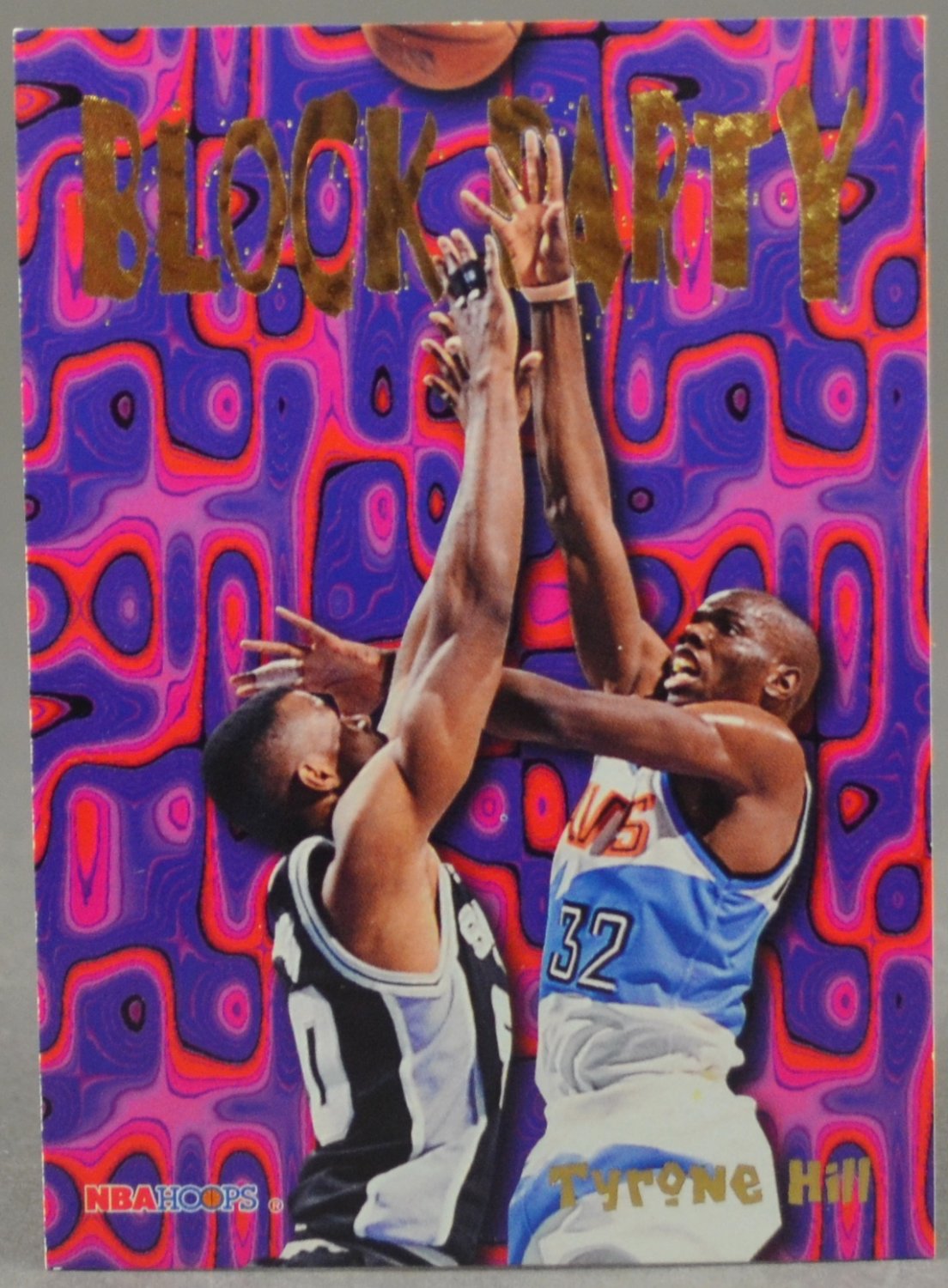 199596 Hoops Block Party NBA 17 Tyrone Hill Cleveland Cavs Trading Card