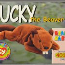 1999 Bucky the Beaver #158 Trading Card Ty Beanie Babies Series II