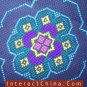 Hand Cross Stitch Quilt Tapestry Throw 36x36" Embroidery Textile Sewing Art #121
