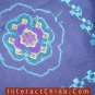 Hand Cross Stitch Quilt Tapestry Throw 36x36" Embroidery Textile Sewing Art #121