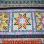 Hand Cross Stitch Quilt Tapestry Throw 24x60" Embroidery Textile Sewing Art #125