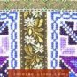 Hand Cross Stitch Quilt Tapestry Throw 15x74" Embroidery Textile Sewing Art #128