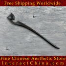 Luxury Solid Ebony Wood Hair Accessories Stick Pin 100% Hand Carved Wood Art #124 - FREE SHIPPING
