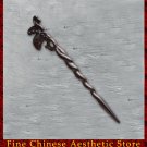 Luxury Solid Ebony Wood Hair Accessories Stick Pin 100% Hand Carved Wood Art #131 - FREE SHIPPING