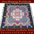 Hand Cross Stitch Quilt Tapestry Throw 44x44" Embroidery Textile Sewing Art #131