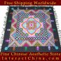 Hand Cross Stitch Quilt Tapestry Throw 44x44" Embroidery Textile Sewing Art #131
