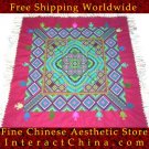 Hand Cross Stitch Quilt Tapestry Throw 44x44" Embroidery Textile Sewing Art #130