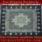 Hand Cross Stitch Quilt Tapestry Throw 46x48" Embroidery Textile Sewing Art #119