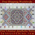 Hand Cross Stitch Quilt Tapestry Throw 40x64" Embroidery Textile Sewing Art #118
