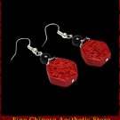 Genuine Fine Chinese Lacquer Drop Dangle Earring Jewelry 100% Handcraft Artwork #111 - FREE SHIPPING