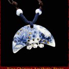 Deluxe Porcelain Pendant Necklace Jewelry 100% Handcrafted Jingdezhen Art 103 - FREE SHIPPING
