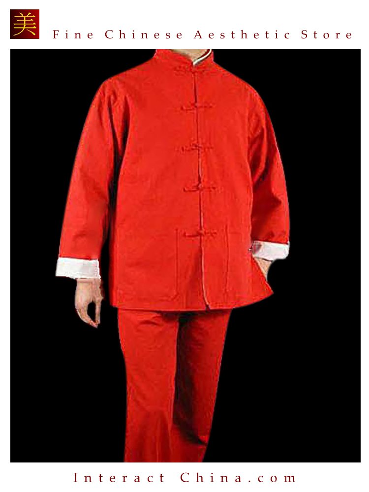 Premium Linen Red Kung Fu Martial Arts Taichi Uniform Suit XS-XL or Tailor Custom Made