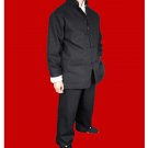 Fine Linen Black Kung Fu Martial Arts Tai Chi Uniform Suit XS-XL or Tailor Custom Made