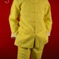 Fine Linen Golden Kung Fu Martial Arts Tai Chi Uniform Suit XS-XL or Tailor Custom Made