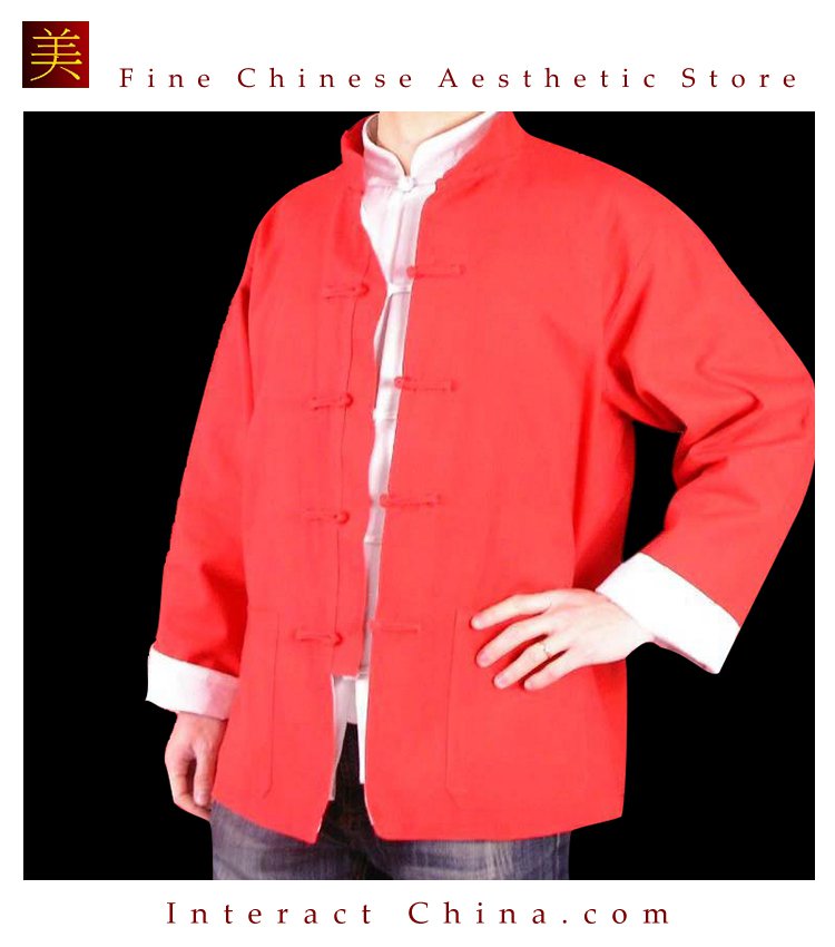 Fine Linen Red Kung Fu Martial Arts Tai Chi Jacket Coat XS-XL or Tailor Custom Made