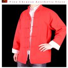 Fine Linen Red Kung Fu Martial Arts Tai Chi Jacket Coat XS-XL or Tailor Custom Made