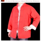 100% Cotton Red Kung Fu Martial Arts Tai Chi Jacket Coat XS-XL or Tailor Custom Made