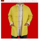 100% Cotton Golden Kung Fu Martial Arts Tai Chi Jacket Coat XS-XL or Tailor Custom Made