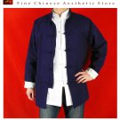 Premium Linen Blue Kung Fu Martial Arts Tai Chi Jacket Coat XS-XL or Tailor Custom Made