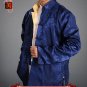 Chinese Tai Chi Kungfu Reversible Blue / Gold Jacket Blazer 100% Silk Brocade #105