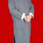 100% Cotton Grey Kung Fu Martial Arts Tai Chi Long Coat Robe XS-XL or Tailor Custom Made