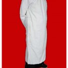 100% Cotton White Kung Fu Martial Arts Tai Chi Long Coat Robe XS-XL or Tailor Custom Made