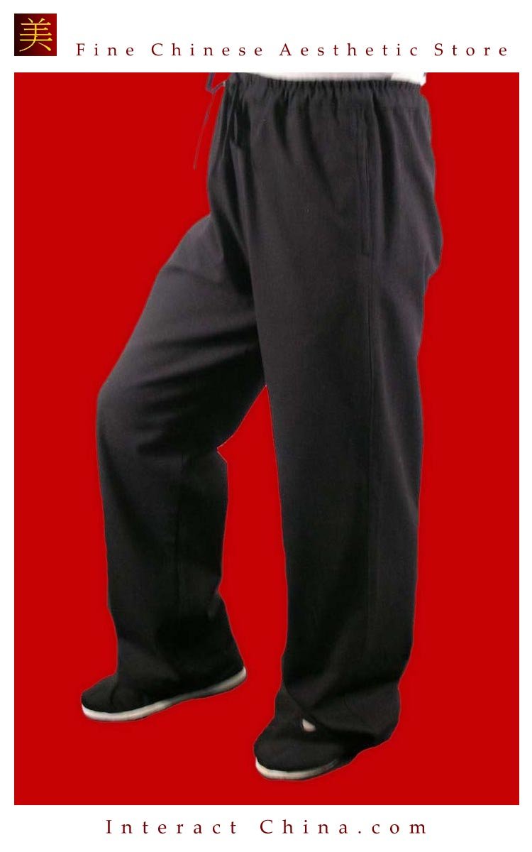 Premium Linen Black Kung Fu Martial Art Taichi Pant Trousers Xs Xl Or