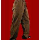 Fine Linen Brown Kung Fu Martial Arts Taichi Pant Trousers XS-XL or Tailor Custom Made