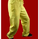 Fine Linen Golden Kung Fu Martial Arts Taichi Pant Trousers XS-XL or Tailor Custom Made