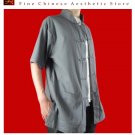 Premium Linen Grey Kung Fu Martial Arts Tai Chi Shirt Clothing XS-XL or Tailor Made