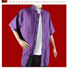 Premium Linen Purple Kung Fu Martial Arts Tai Chi Shirt Clothing XS-XL or Tailor Made