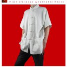 Fine Linen White Kung Fu Martial Arts Tai Chi Shirt Clothing XS-XL or Tailor Custom Made