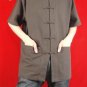 Fine Linen Brown Kung Fu Martial Arts Tai Chi Shirt Clothing XS-XL or Tailor Custom Made