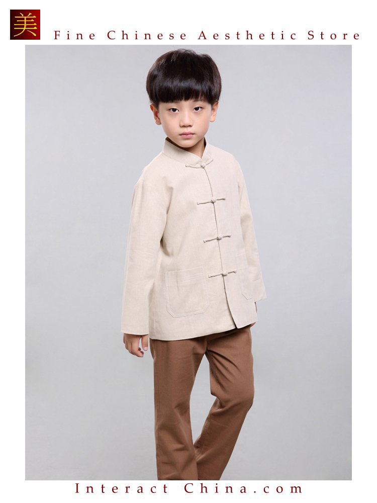 100% Handmade Boys Long Sleeve Kung Fu Tai Chi Martial Arts Kids Jacket #104