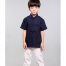 100% Handmade Boys Kung Fu Tai Chi Shirt Martial Arts Costume Kids Uniform #101