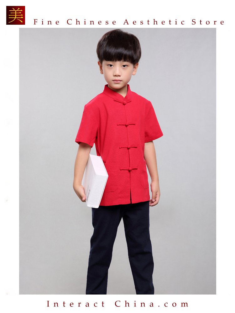 100% Handmade Boys Kung Fu Tai Chi Shirt Martial Arts Costume Kids Uniform #102