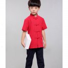 100% Handmade Boys Kung Fu Tai Chi Shirt Martial Arts Costume Kids Uniform #102