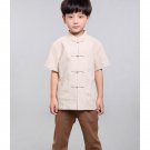 100% Handmade Boys Kung Fu Tai Chi Shirt Martial Arts Costume Kids Uniform #104