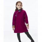 Handmade Girls Wool Dress Overcoat Chinese Cheongsam Qipao Kids Clothing #210