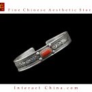 Fine Tibetan Coral Jewelry 925 Silver Cuff Bracelet 100% Handcraft #105