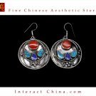 Fine Tibetan Turquoise Lazurite Jewelry 925 Silver Drop Dangle Earrings 100% Handcraft #110