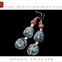 Fine Tibetan Turquoise Jewelry 925 Silver Drop Dangle Earrings 100% Handcraft #113