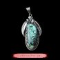 Fine Tibetan Turquoise Gemstone Jewelry 925 Silver Pendant 100% Handcraft #103